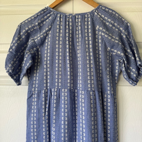 LOFT petal striped tiered pocket shirtdress - Size XS - Picture 8 of 15